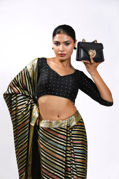 HANDWOVEN GEORGETTE HANDPAINTED SAREE