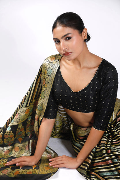 HANDWOVEN GEORGETTE HANDPAINTED SAREE
