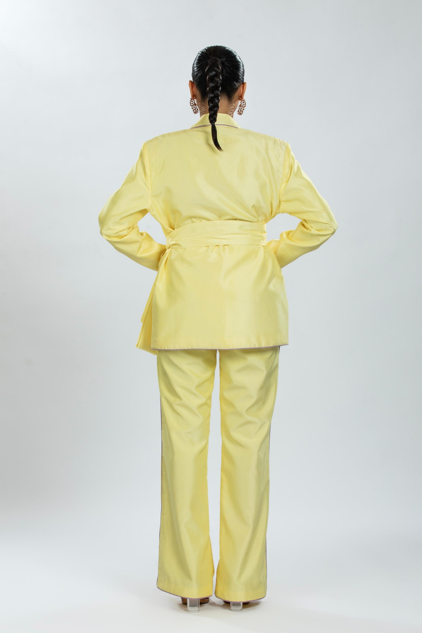 YELLOW JACKET WITH PANT AND BELT