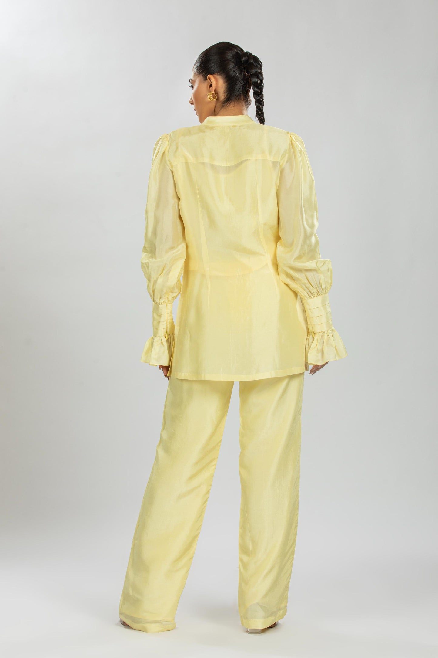 YELLOW  BAMBOO SILK CO - ORD SET