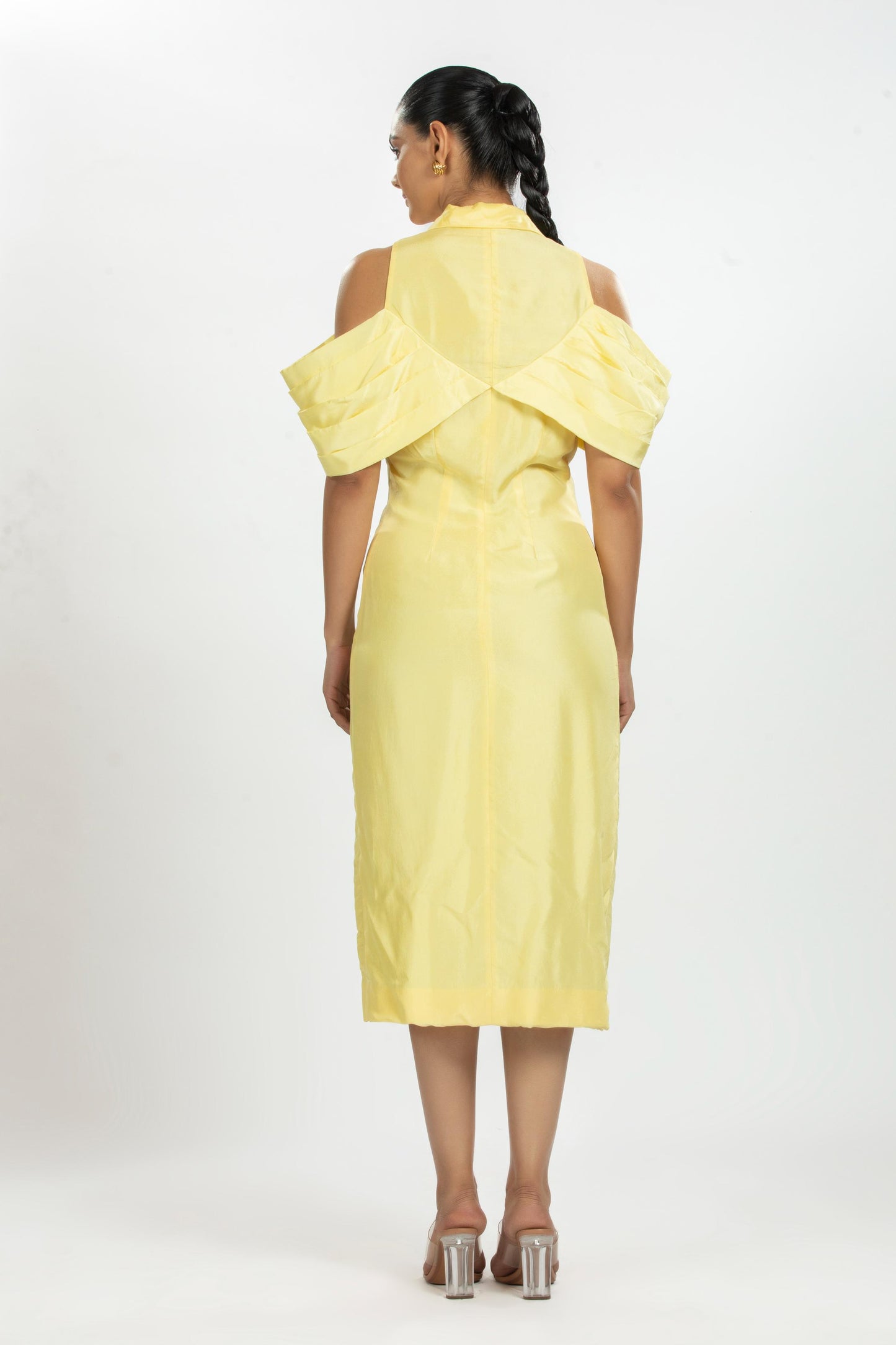 YELLOW BAMBOO SILK DRESS