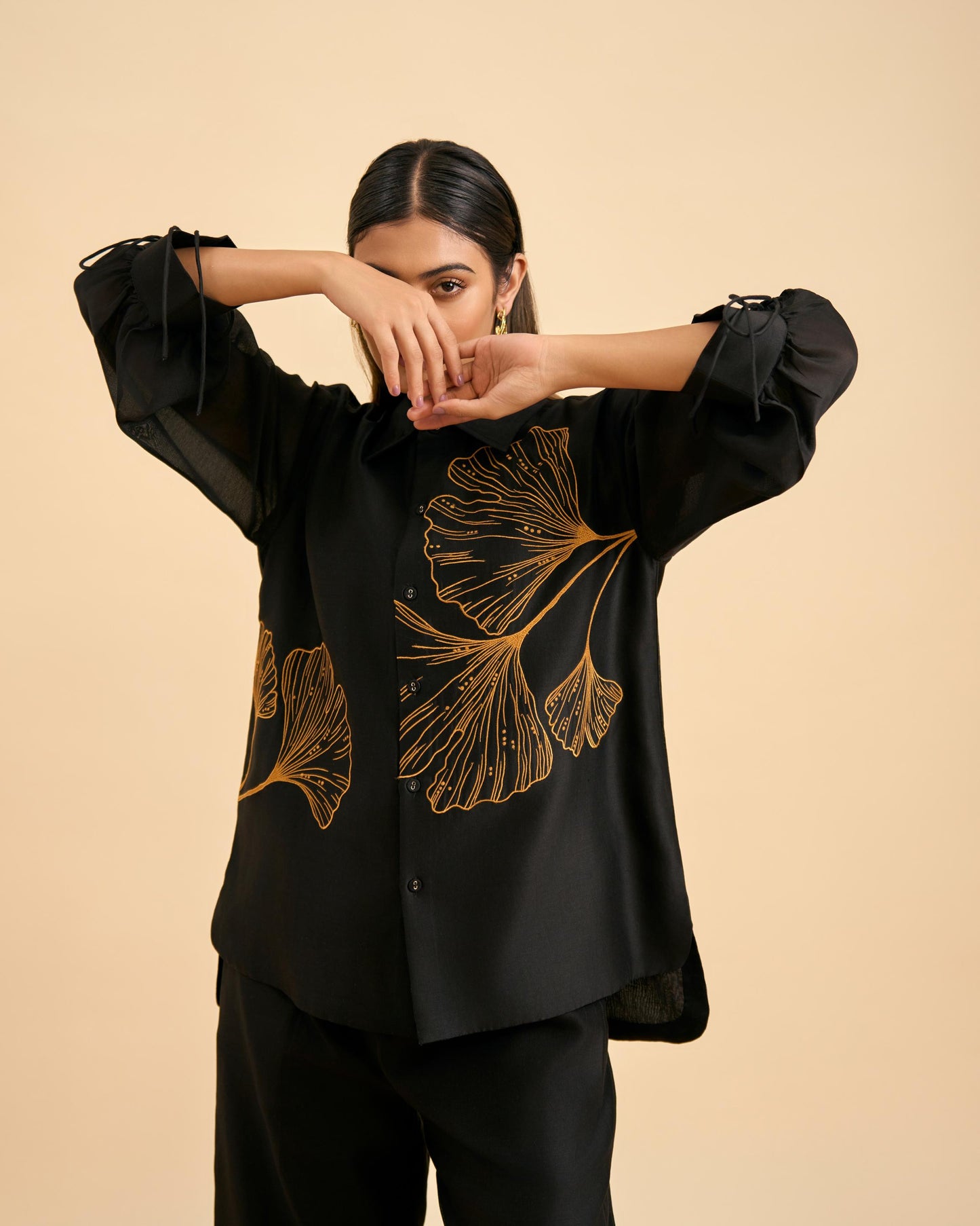 BLACK GINKGO CO ORD SET