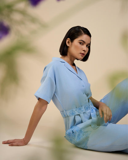 JUMPSUIT WITH EMBROIDERED BELT