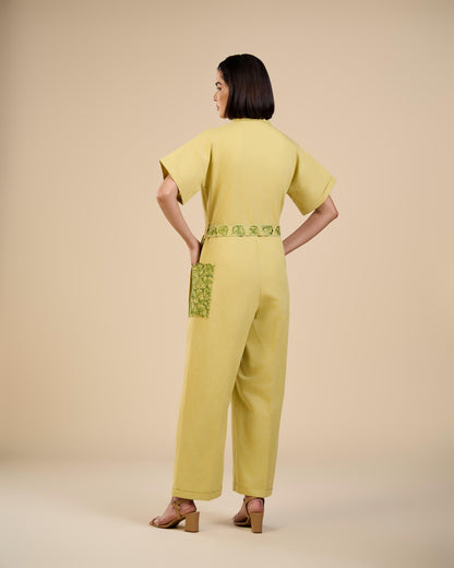 JUMPSUIT WITH EMBROIDERED BELT