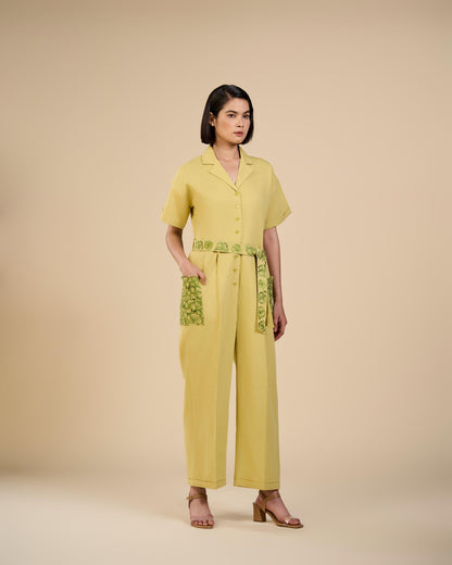 JUMPSUIT WITH EMBROIDERED BELT