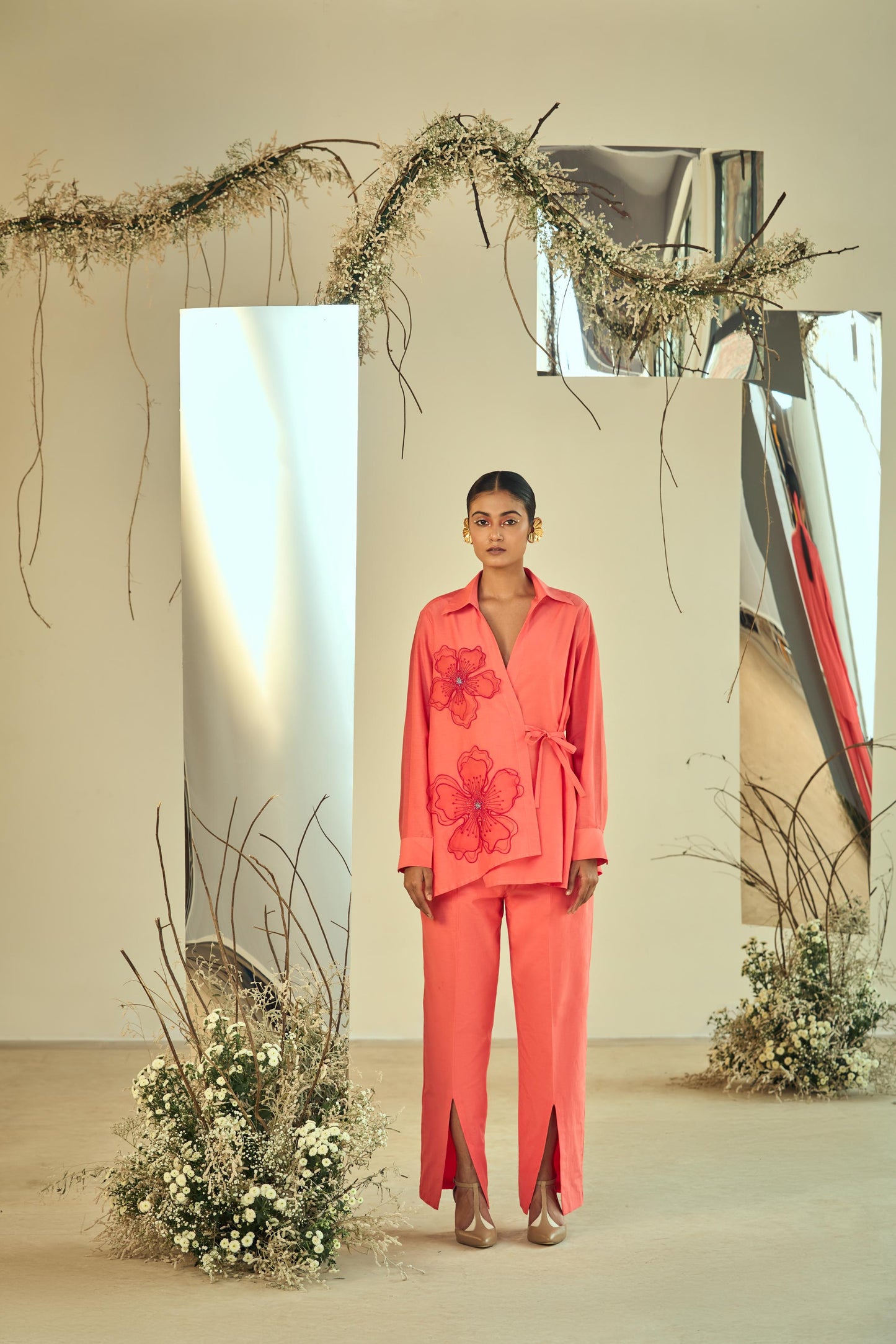BREEZY CORAL CO-ORD SET