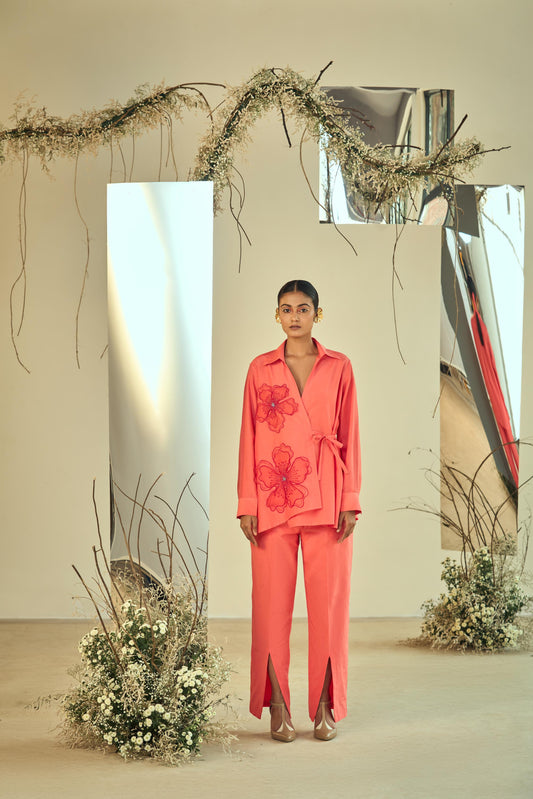 BREEZY CORAL CO-ORD SET