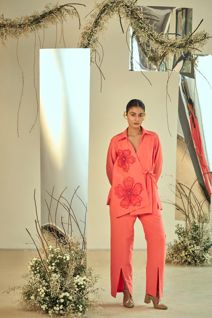 BREEZY CORAL CO-ORD SET