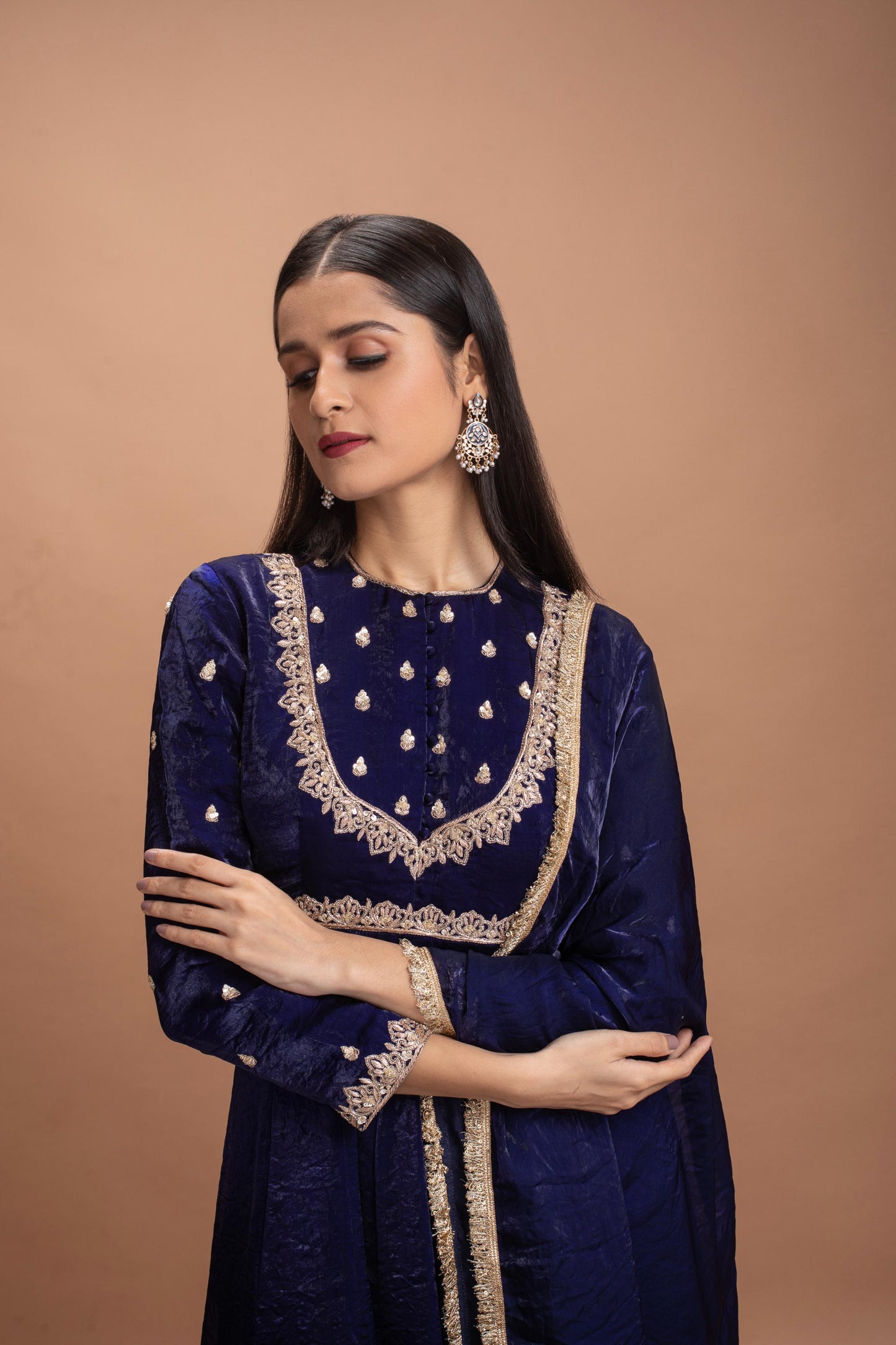 DARK BLUE KURTA SET