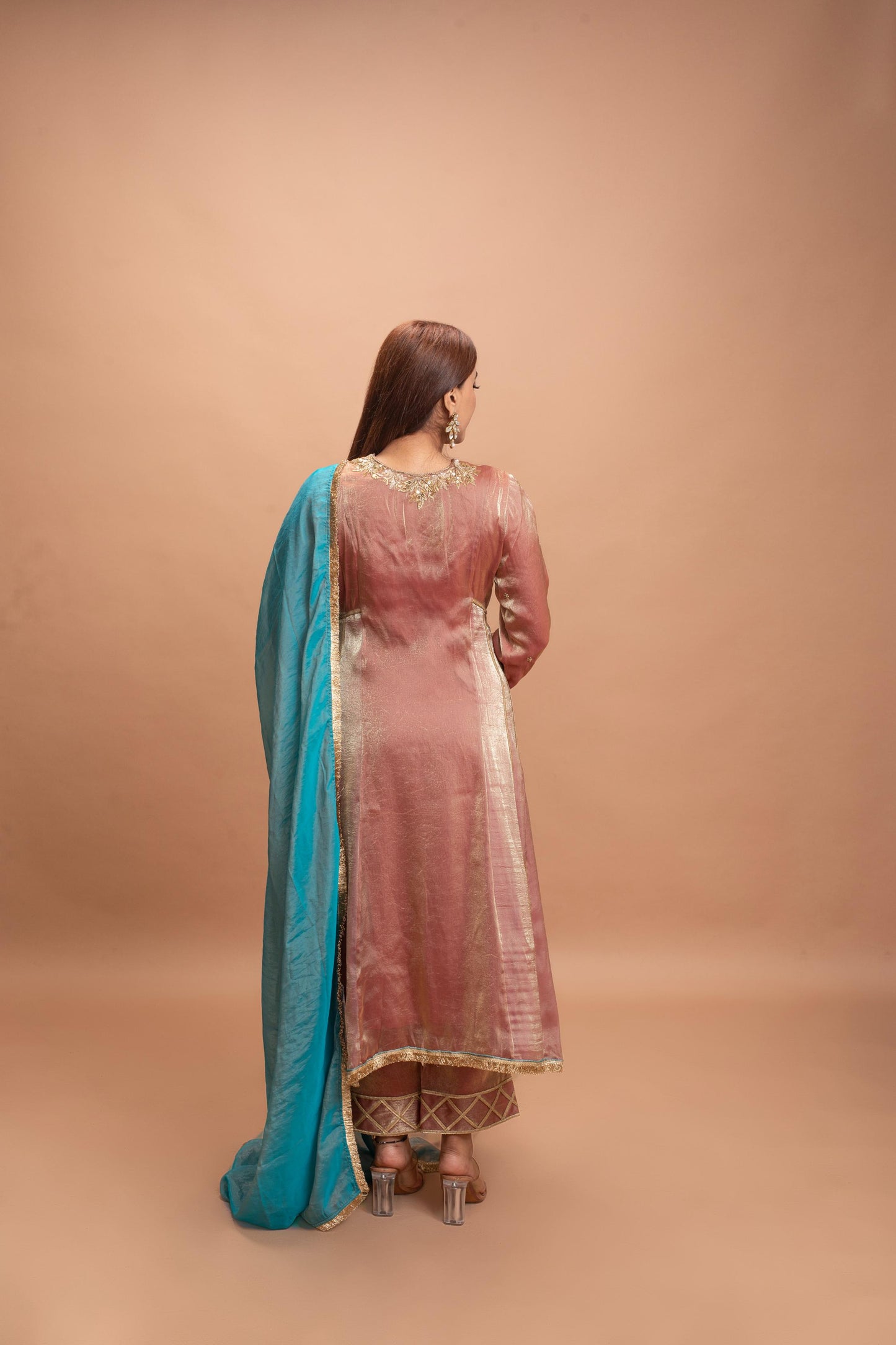 GOLDENISH PINK & BLUE KURTA SET