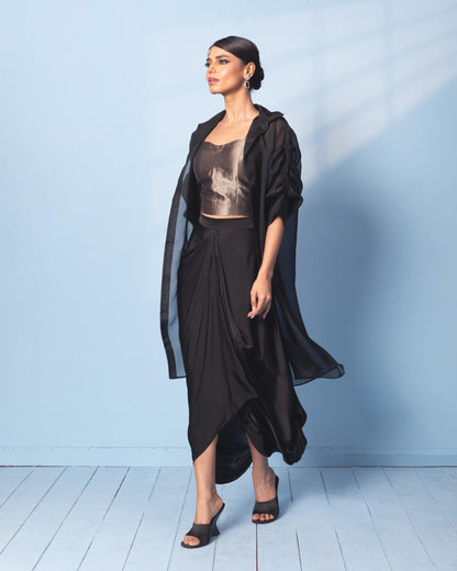 BLACK SKIRT SET