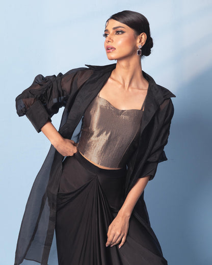 BLACK SKIRT SET
