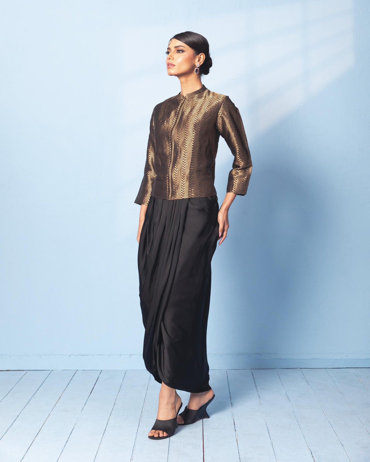 BLACK SKIRT SET