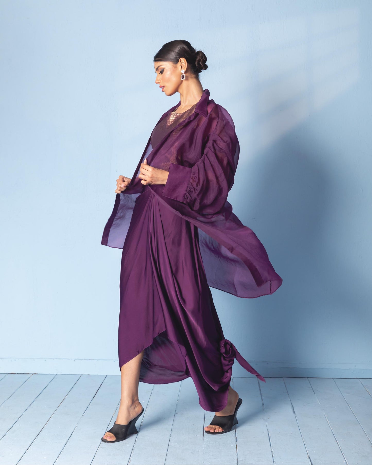 PURPLE SKIRT SET
