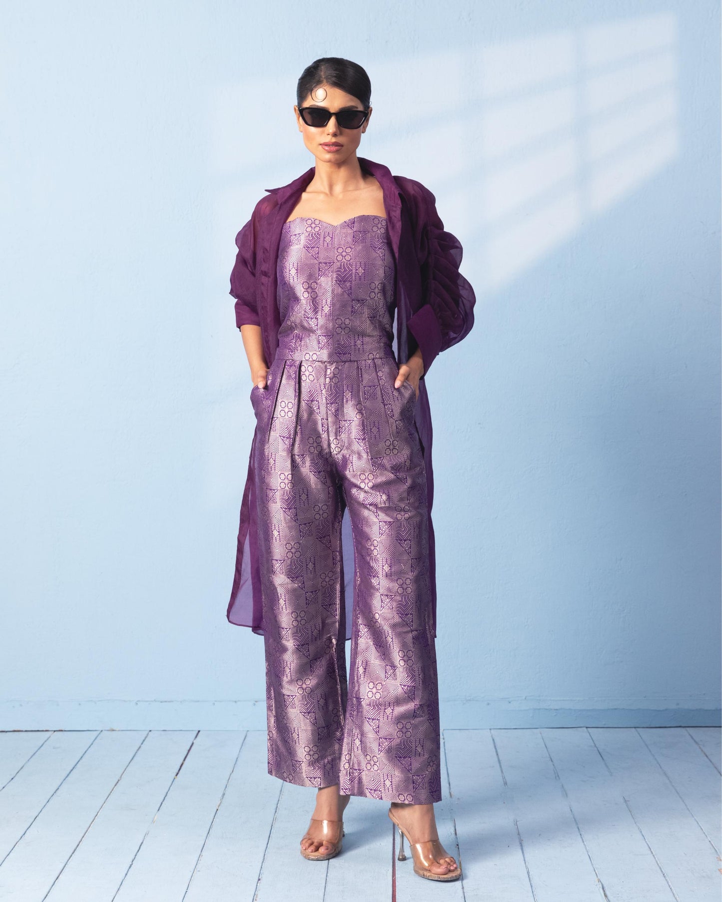 PURPLE TROUSER SET