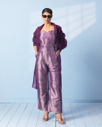 PURPLE TROUSER SET