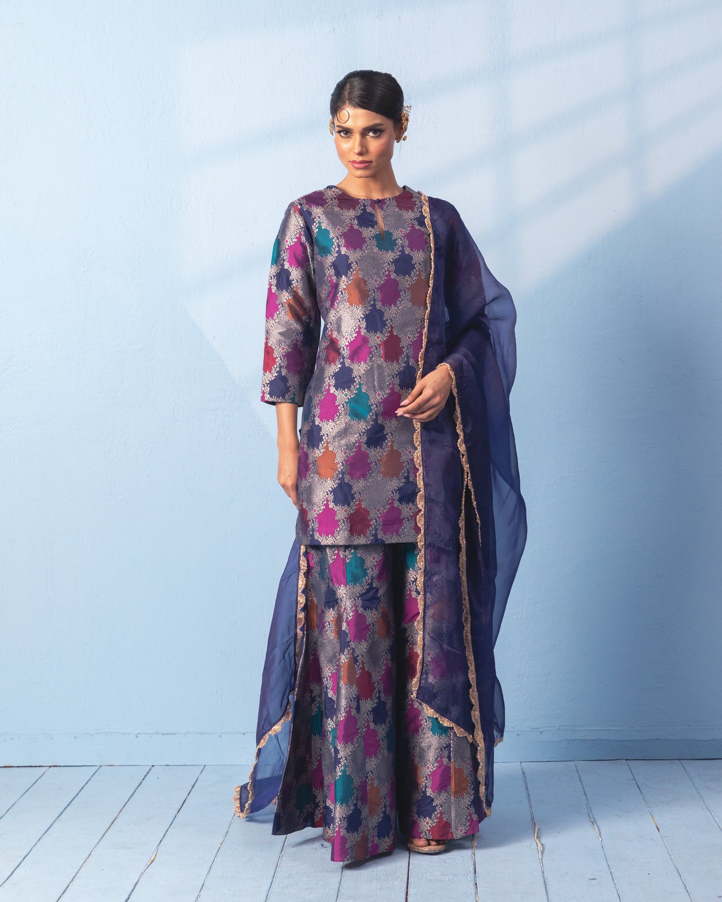 MULTI COLOR SHARARA SET