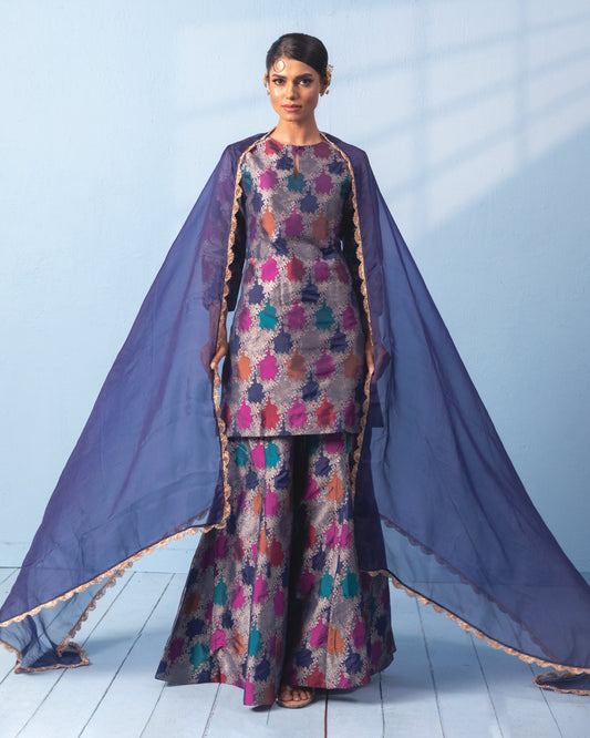 MULTI COLOR SHARARA SET