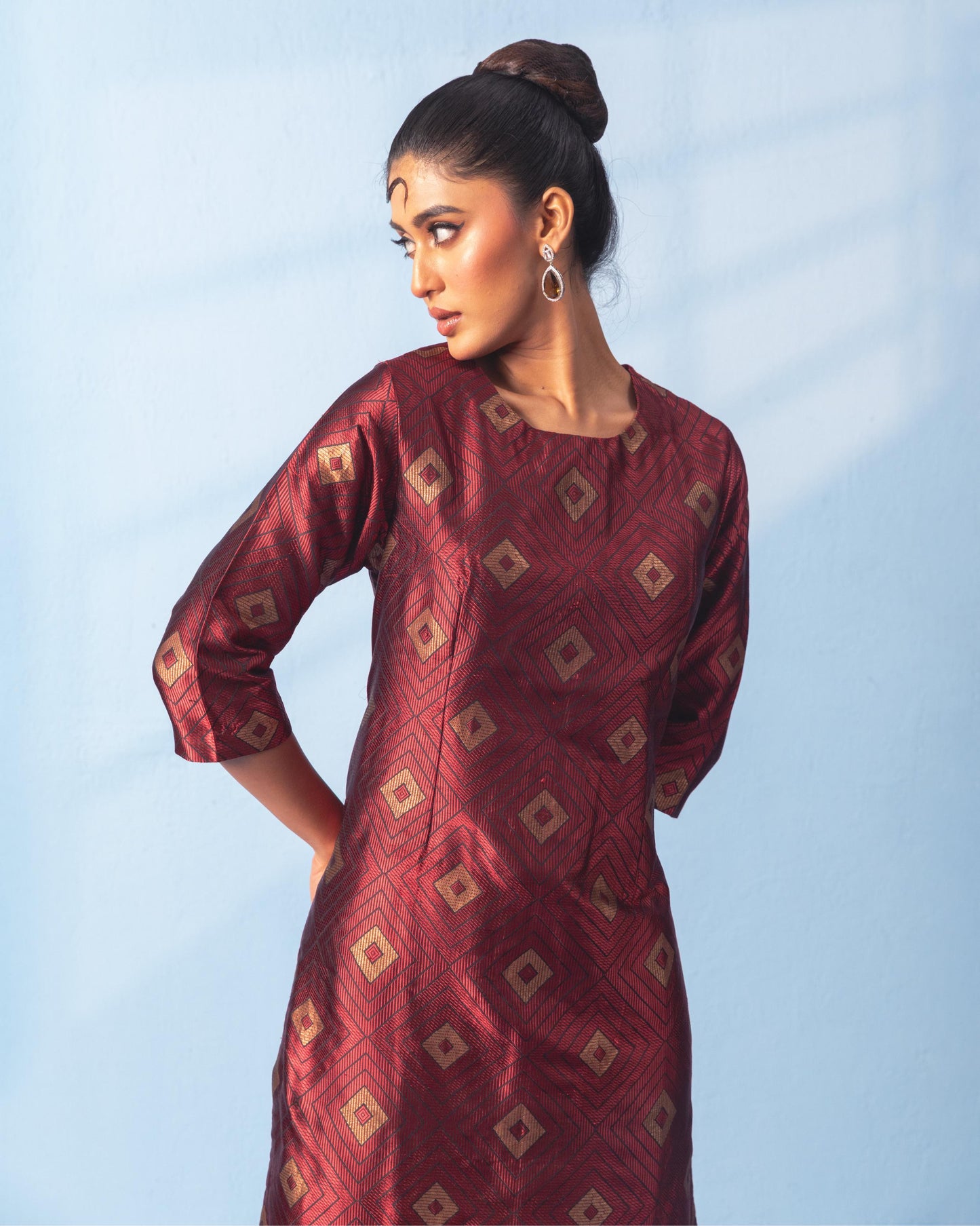 RED KURTA SET
