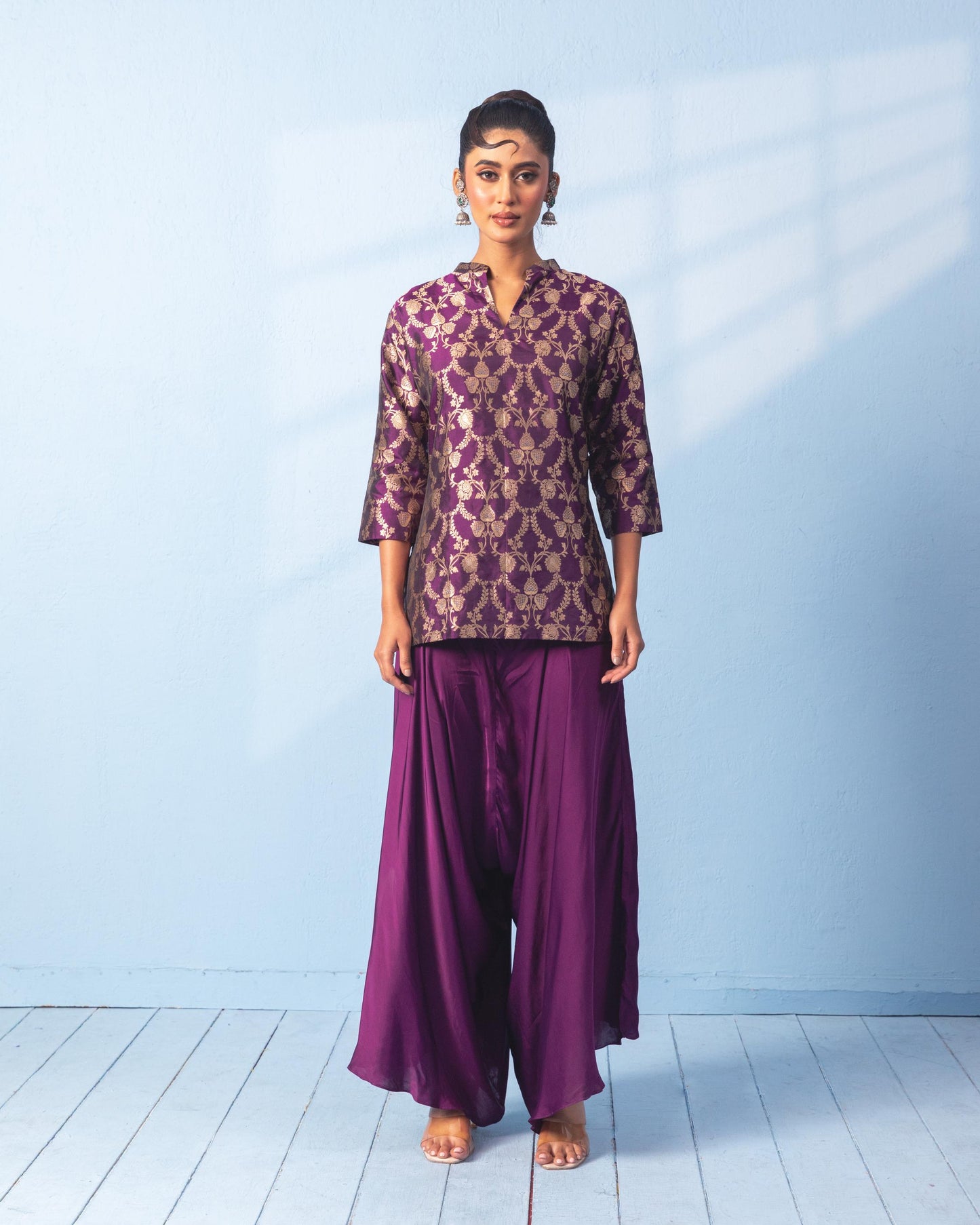 PURPLE KURTA SET