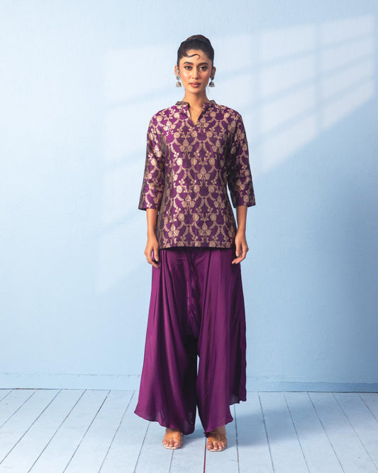 PURPLE KURTA SET