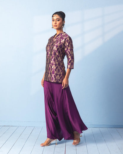 PURPLE KURTA SET