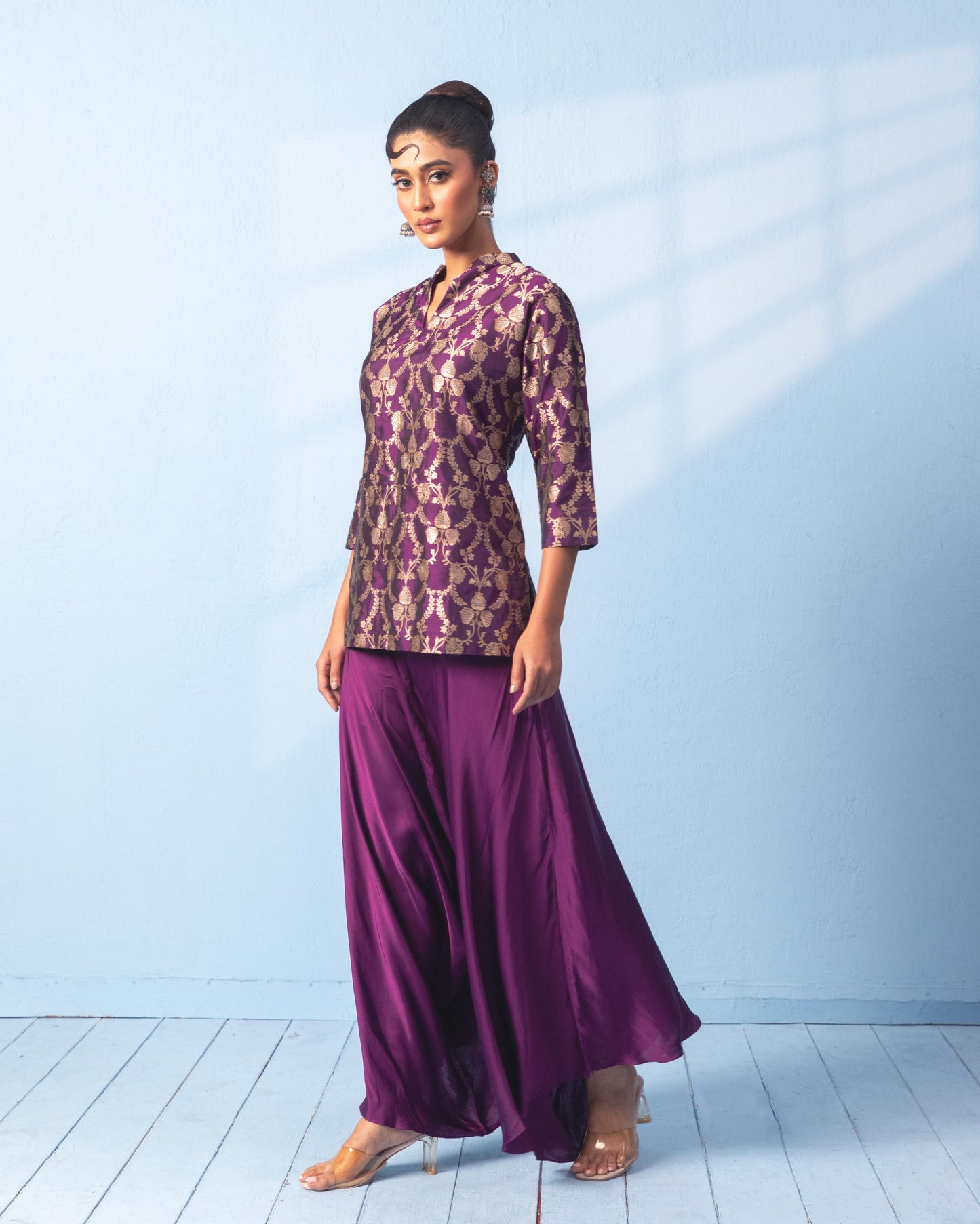 PURPLE KURTA SET