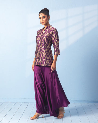 PURPLE KURTA SET