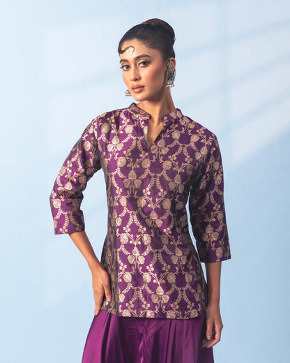 PURPLE KURTA SET