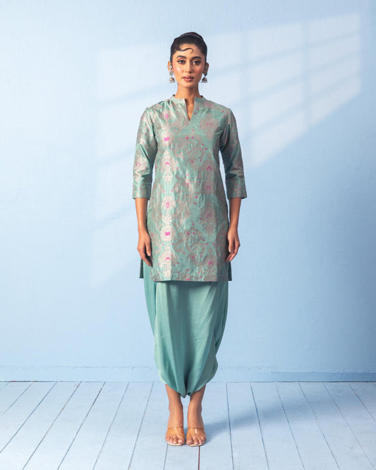 GREEN & BLUE KURTA SET