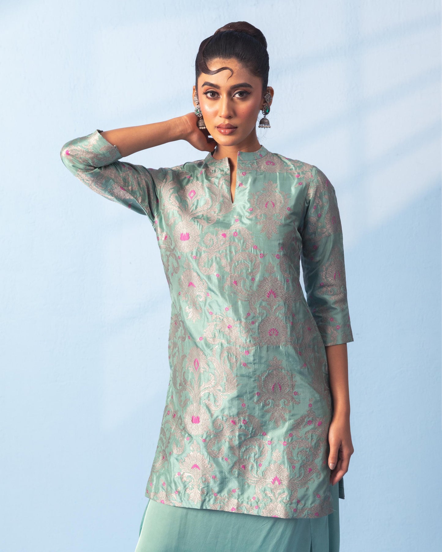 GREEN & BLUE KURTA SET