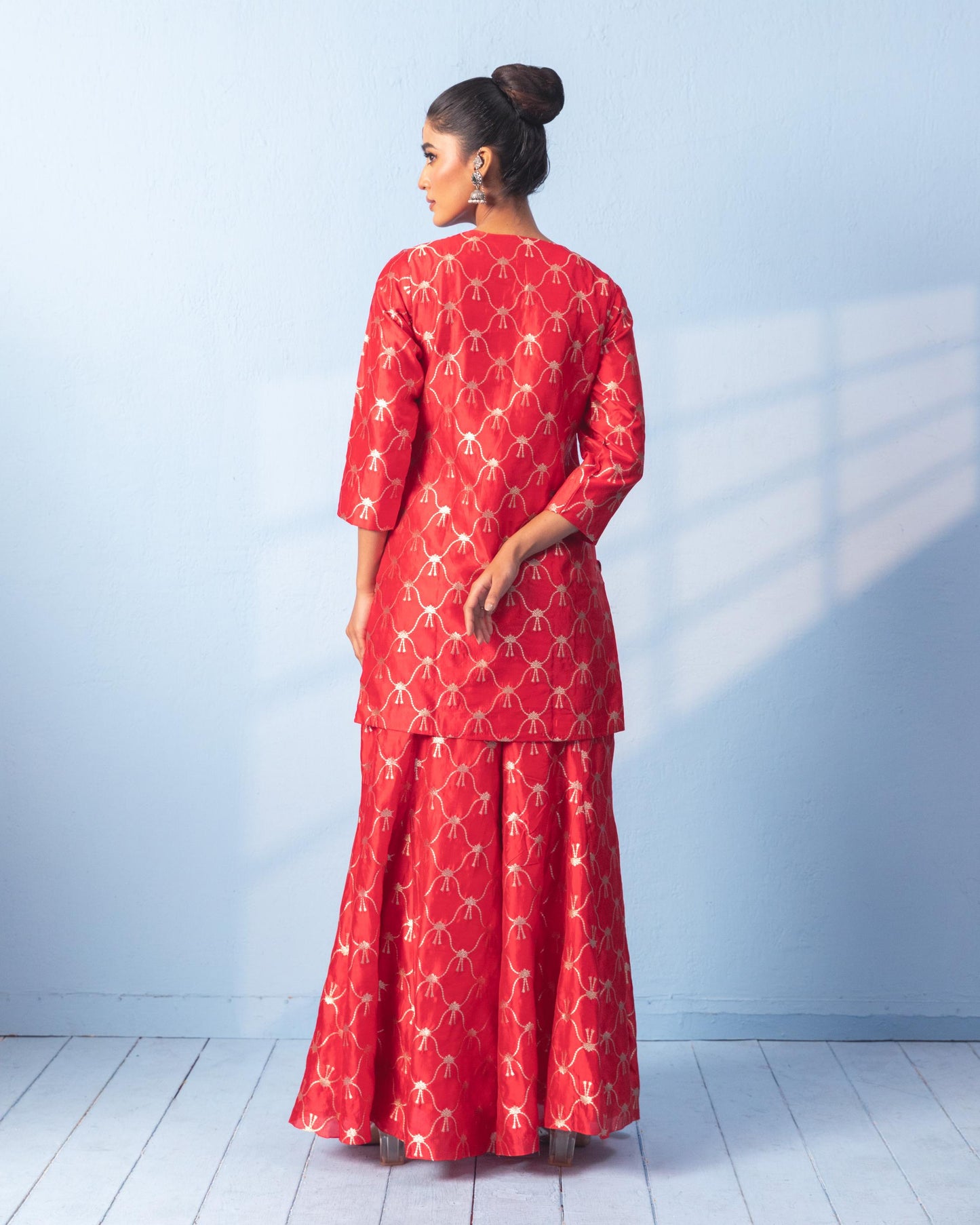 RED SHARARA SET