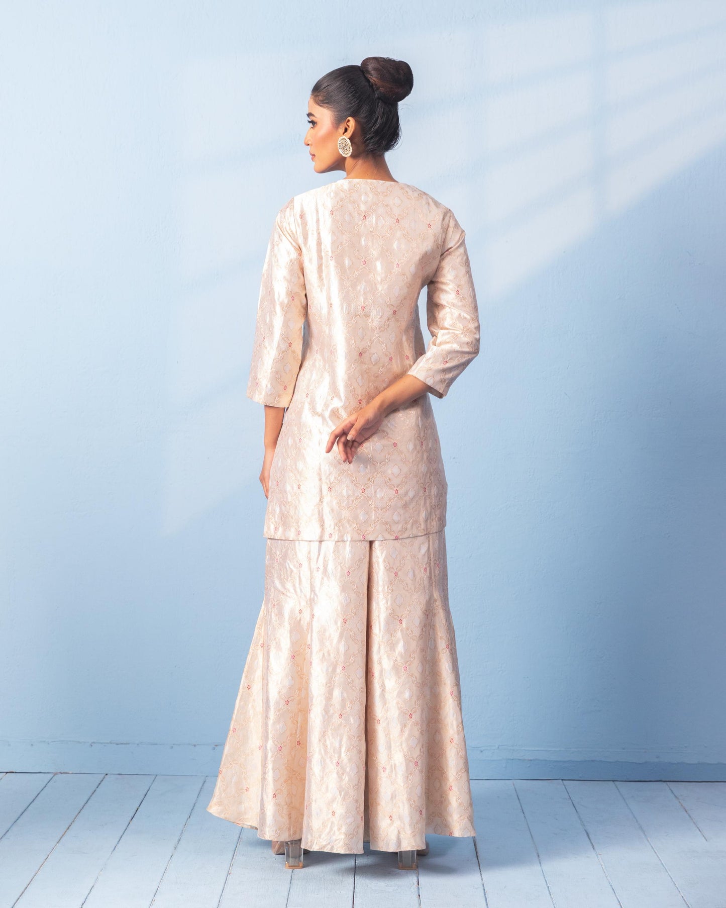 WHITE SHARARA SET