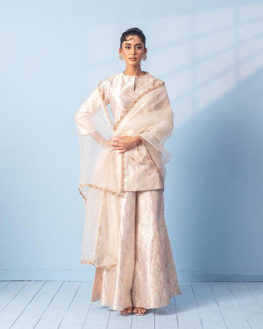 WHITE SHARARA SET