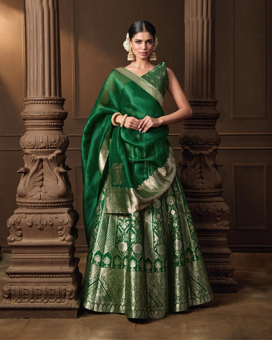 GREEN LEHENGA
