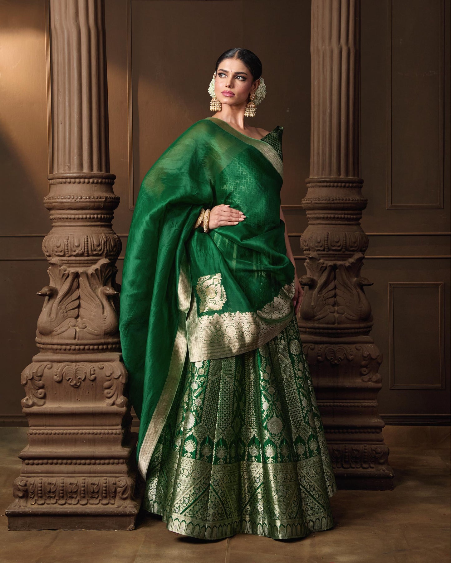 GREEN LEHENGA
