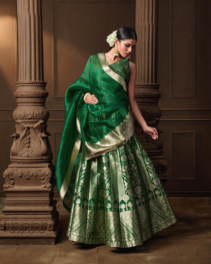 GREEN LEHENGA