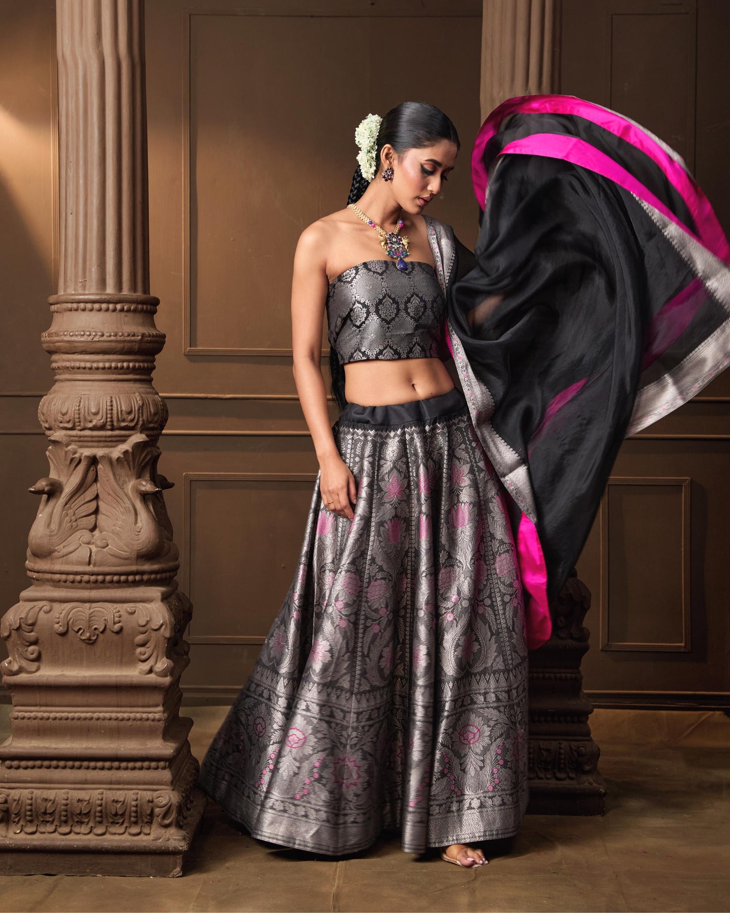 BLACK LEHENGA