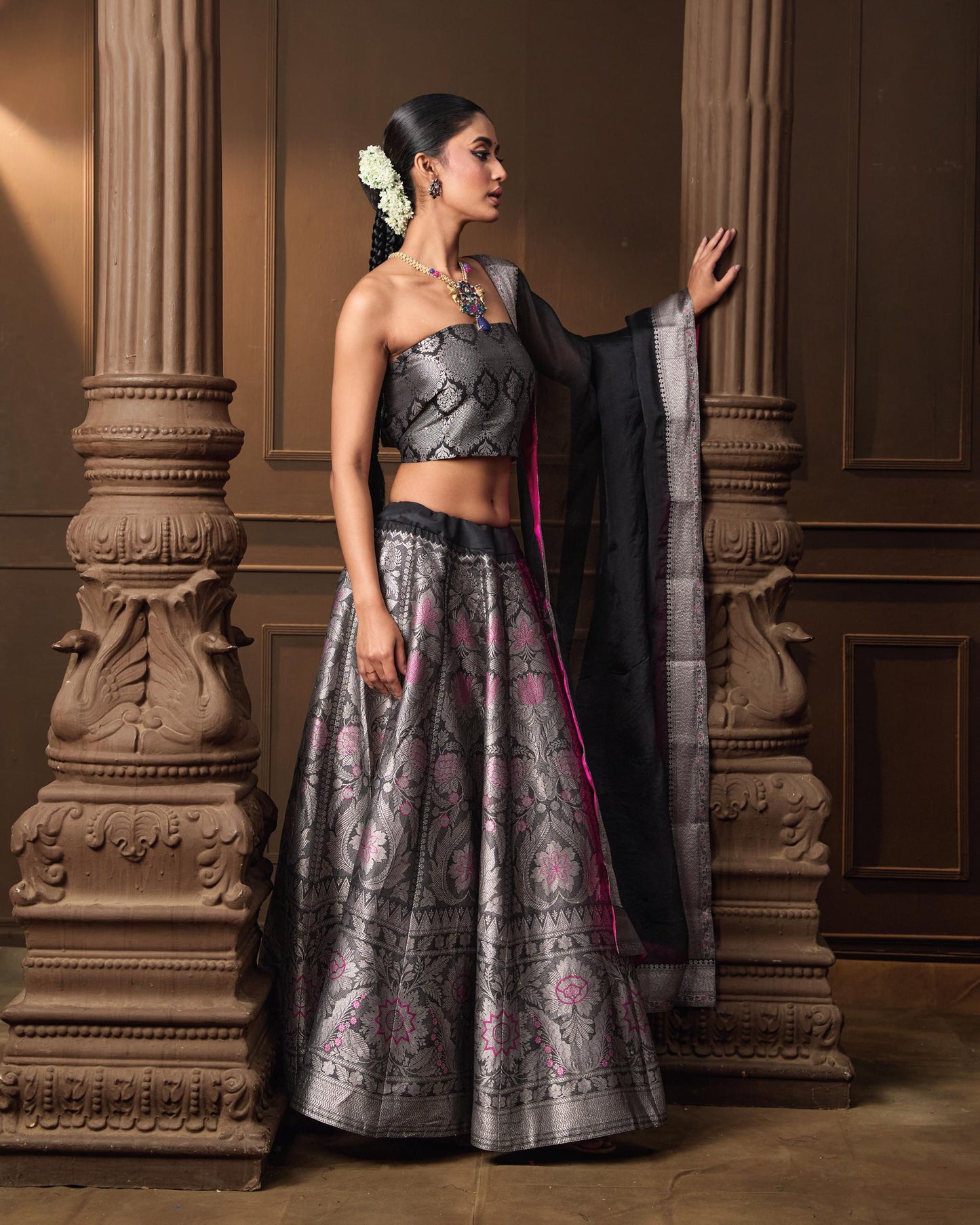 BLACK LEHENGA