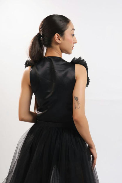 BLACK WAIST COAT AND SKIRT