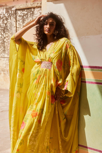 YELLOW KAFTAN SET