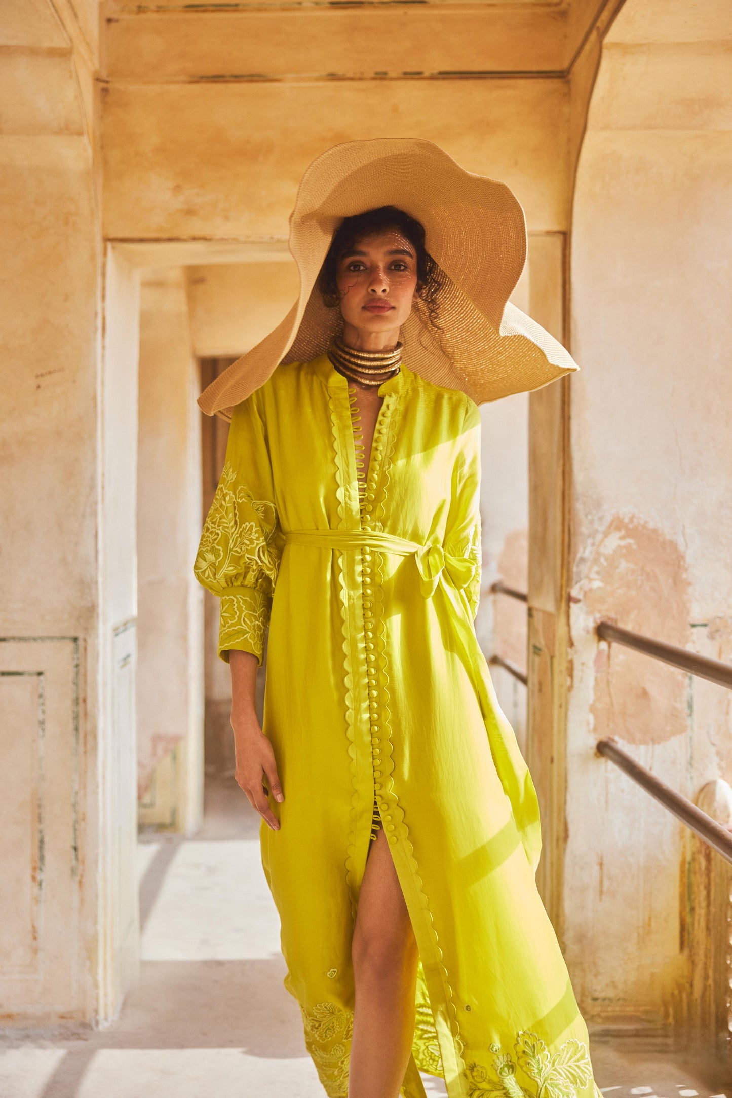 LIME YELLOW MAXI DRESS