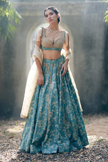 ICE BLUE LEHENGA SET