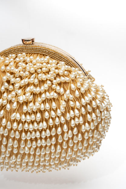 PEARL TREASURE CLUTCH GOLD