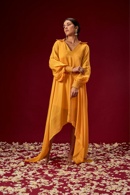 YELLOW OVERSIZED KURTA