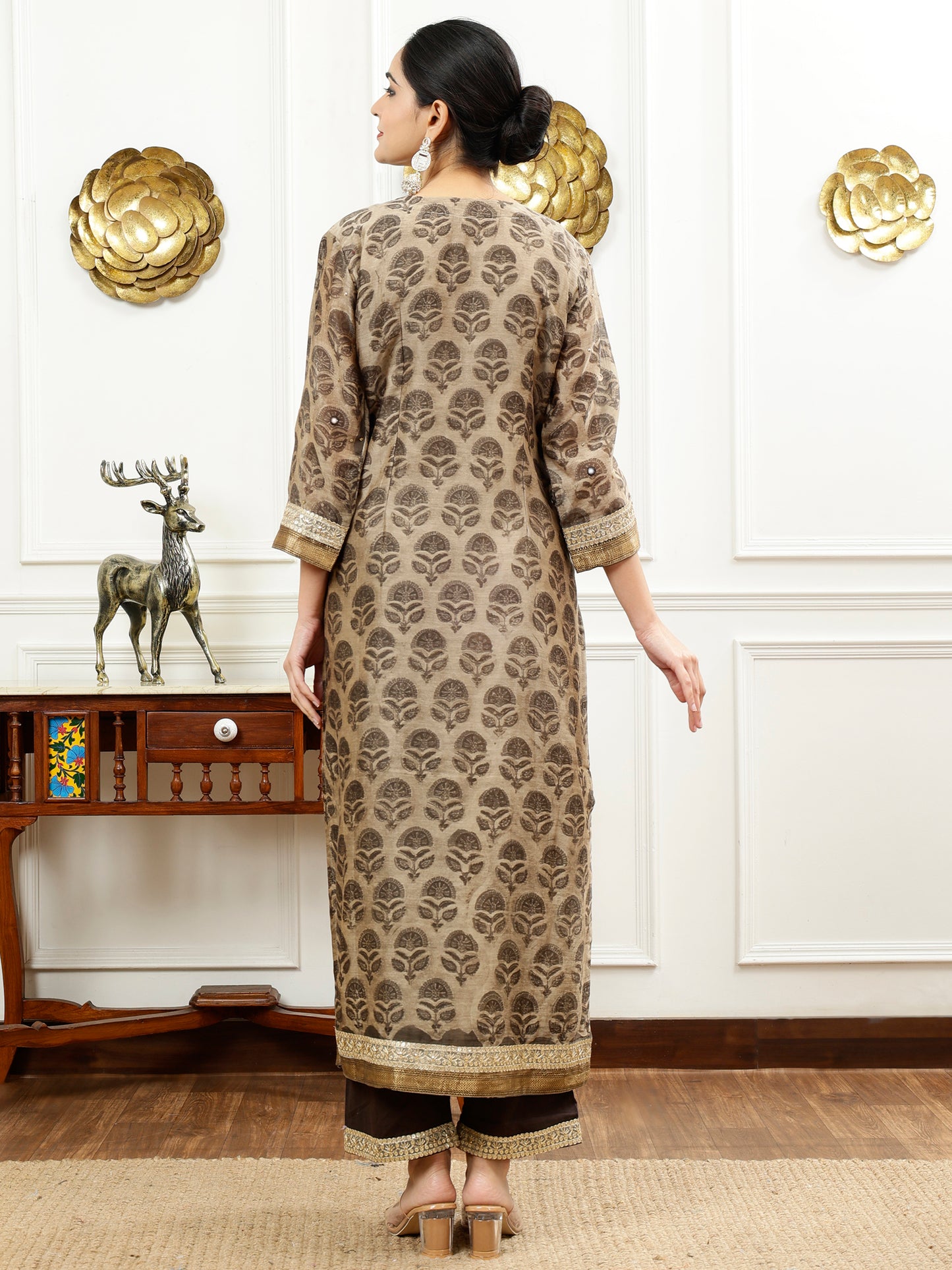 BROWN KURTA SET