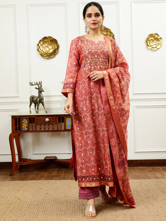 PINK KURTA SET