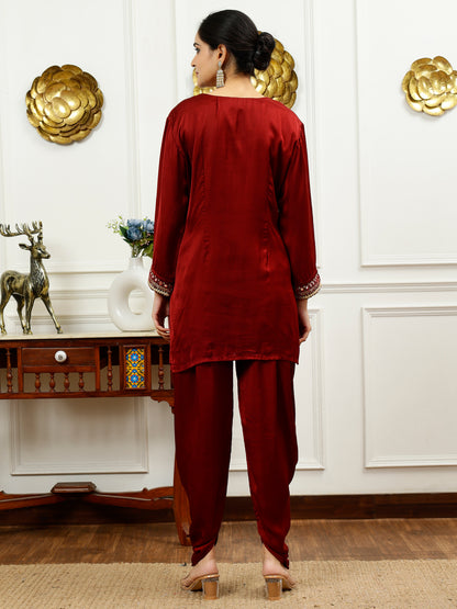 SILK KURTA & DHOTI STYLE PANT