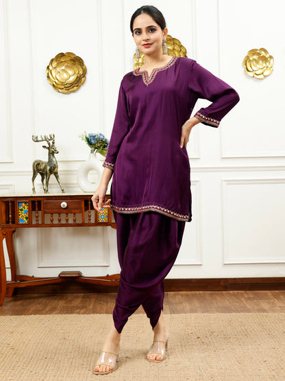 SILK KURTA & DHOTI STYLE PANT