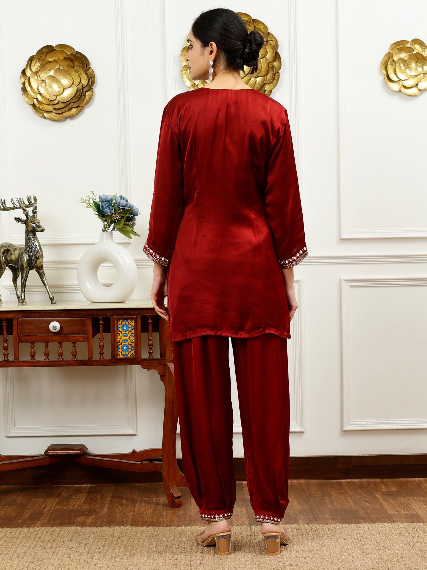 SILK KURTA & HAREM STYLE PANT